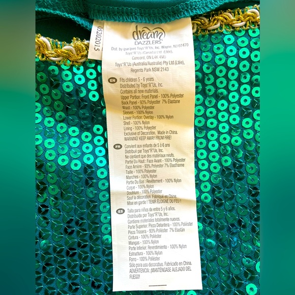 GENIE 🧞‍♂️ DREAM DAZZLERS GREEN AND PURPLE CHILD COSTUME SIZE 5/6 🌟NWOT🌟 - Picture 6 of 9